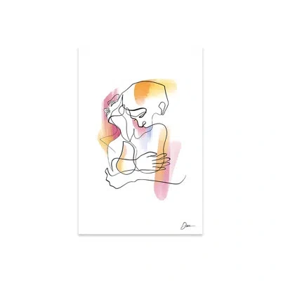 Icanvas Eros No 3 - Erotic Line Art Print On Acrylic Glass