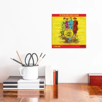 Icanvas Fab 4 Lonely Hearts Club - Advertisements Print In Wrapped Canvas,no Mat