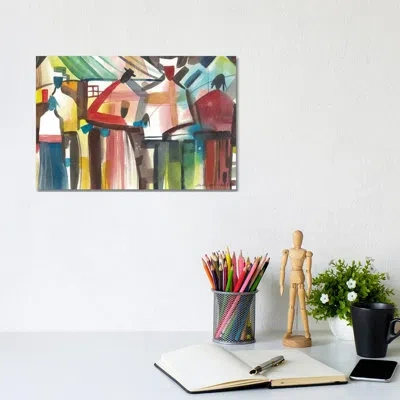 Icanvas Family Gathering By Stacey Brown - Painting Print In No Matte,wrapped Canvas