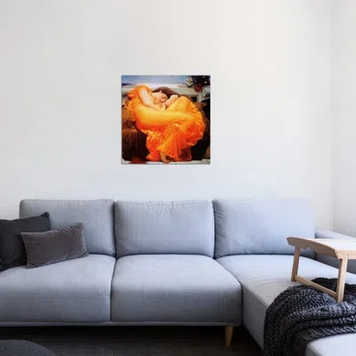 Icanvas 'flaming June Art' By Frederick Leighton Painting Print On Canvas In Wrapped Canvas,no Mat