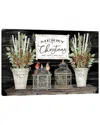 Icanvas Floral Merry Christmas Wall Art