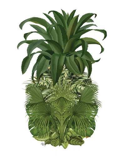 Icanvas Floral Pineapple Iv By Fab Funky In Green