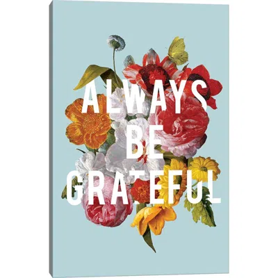 Icanvas Floral Sentiment I By Wild Apple Portfolio Canvas Wall Art In Blue/green