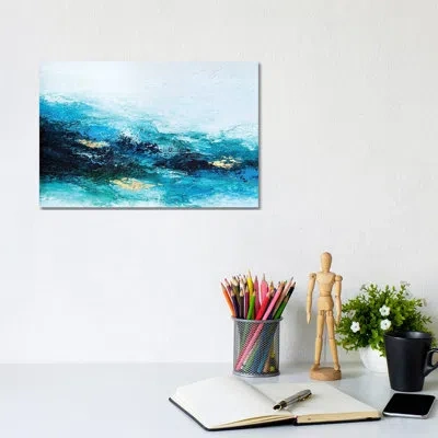 Icanvas Flourishing Wave By Spellbound Fine Art - Graphic Art Print In Wrapped Canvas,no Mat