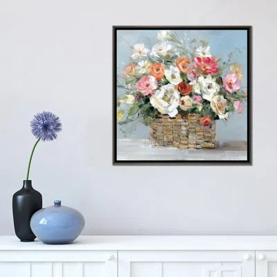 Icanvas Flower Market Fresh By Sally Swatland - Graphic Art Print In No Mat,gray Framed Canvas