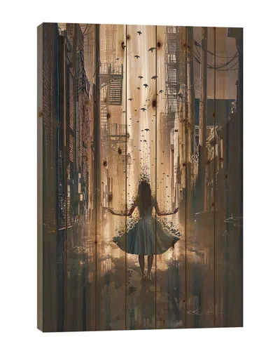 Icanvas Fly Away Wood Print By Adam Cousins Wall Art In Brown