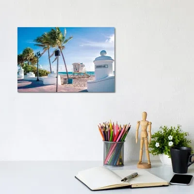 Icanvas Fort Lauderdale Beach Morning By Susanne Kremer - Photograph Print In No Matte,wrapped Canvas