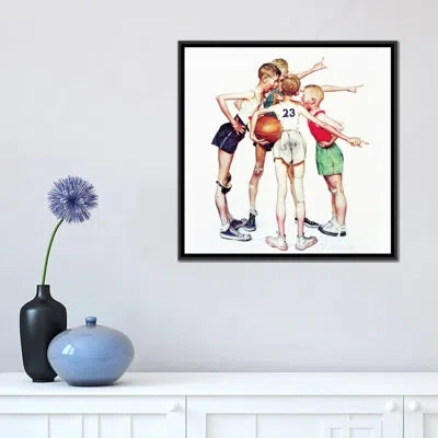Icanvas 'four Sporting Boys: Basketball' - Wrapped Canvas Graphic Art Print In No Mat,wrapped Canvas
