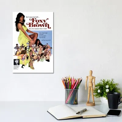Icanvas Foxy Brown - Advertisements Print In No Matte,wrapped Canvas