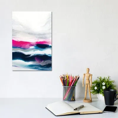 Icanvas Fuchsia Wave Part 1 By Spellbound Fine Art - Graphic Art Print In No Mat,wrapped Canvas