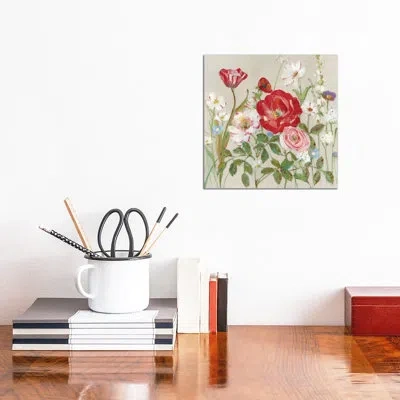Icanvas Garden Menagerie I By Sally Swatland - Painting Print In No Mat,wrapped Canvas