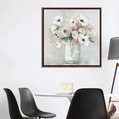 Icanvas Garden To Table Ii By Sally Swatland - Graphic Art Print In Classic Brown Wood Framed Canvas,no Mat