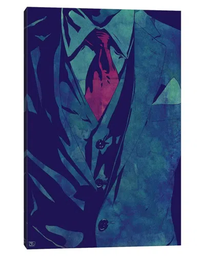 Icanvas Gentleman By Giuseppe Cristiano Wall Art In Blue