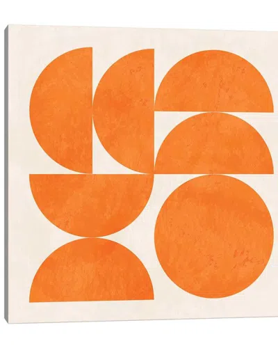 Icanvas Geometric Shapes Orange Canvas Wall Art
