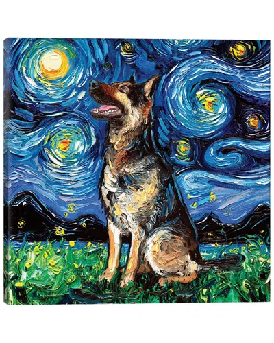 Icanvas German Shepherd Night Ii By Aja Trier Wall Art