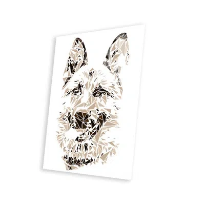 Icanvas German Shepherd Print On Acrylic Glass In Black;white;silver;cream;tan