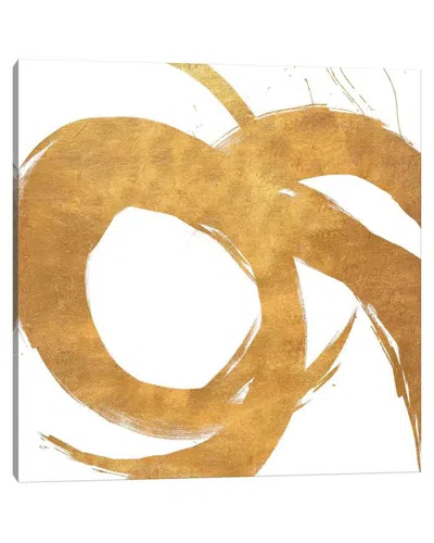 Icanvas Gold Circular Strokes Ii By Megan Morris Wall Art In Multi