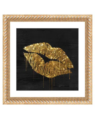 Icanvas Golden Lips By Color Bakery Wall Art In Brown