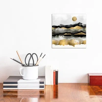 Icanvas Golden Spring Moon - Graphic Art Print In Wrapped Canvas,no Matte