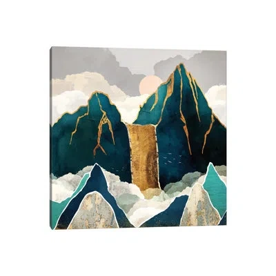Icanvas Golden Waterfall - Graphic Art Print In No Matte,wrapped Canvas