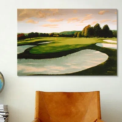 Icanvas Golf Course 8 By William Vanderdasson Painting Print On Canvas In Wrapped Canvas