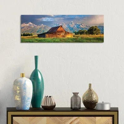 Icanvas Grand Teton Panorama, Grand Teton National Park, Wyoming By Susanne Kremer - Panoramic Photograph Pr In Wrapped Canvas