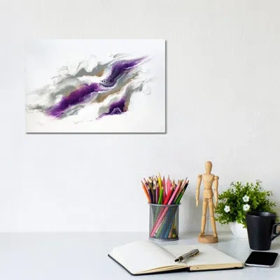 Icanvas Gray And Violet Skies By Spellbound Fine Art - Painting Print In Wrapped Canvas,no Mat