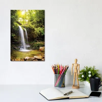 Icanvas Grotto Falls In Smoky Mountain National Park By Susan Schmitz - Photograph Print In Wrapped Canvas,no Matte