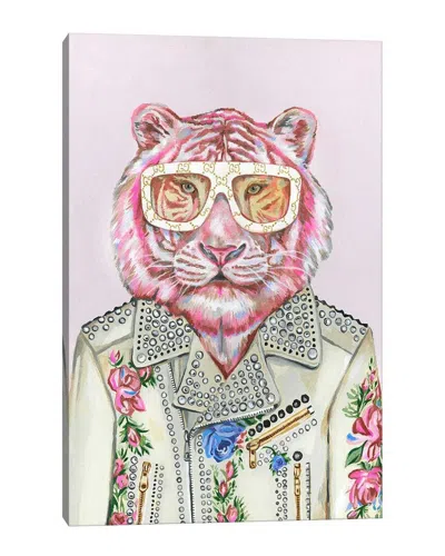 Icanvas Gucci Pink Tiger Print On Acrylic Glass By Heather Perry In Animal Print