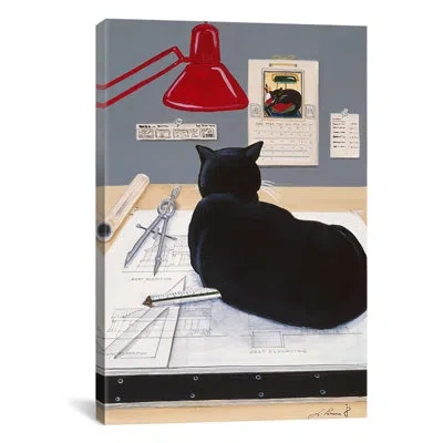 Icanvas Harold The Architectural Paperweight Painting Print On Canvas In Wrapped Canvas,no Mat