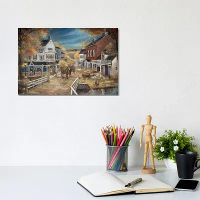 Icanvas Harvest Village By Ruane Manning - Painting Print In Wrapped Canvas,no Matte