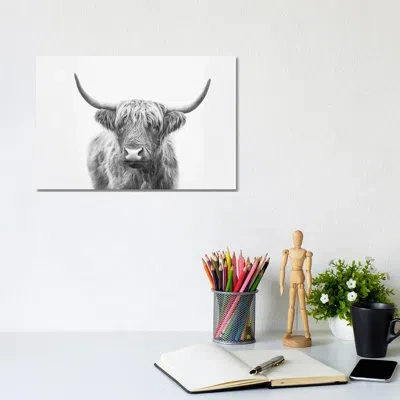 Icanvas Highland Bull By Sisi & Seb - Graphic Art Print In No Mat,wrapped Canvas
