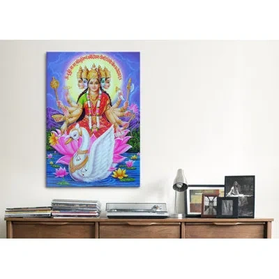 Icanvas Hindu Goddess Gayatri Graphic Art On Canvas In Wrapped Canvas,no Mat