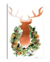 Icanvas Holiday Wreath With Deer Wall Art
