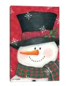 Icanvas Holly & Red Plaid Snowman Wall Art