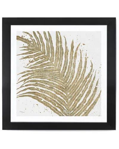 Icanvas Gold Leaves I By Wellington Studio Black Framed Fine Art Paper Print In Multi