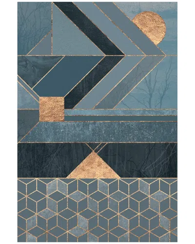 Icanvas Nordic Blue By Elisabeth Fredriksson Black Framed Fine Art Paper Print