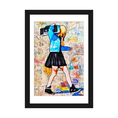 Icanvas I'll Be The Kid With The Big Plans Framed Graphic Art Print On Canvas In Black Framed Paper,white