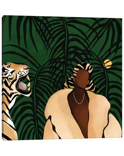 Icanvas In The Wild (green) Canvas Wall Art