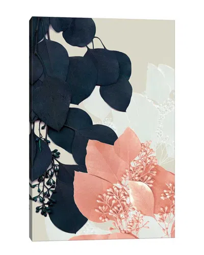 Icanvas Indigo & Blush Leaves Iii Canvas Wall Art
