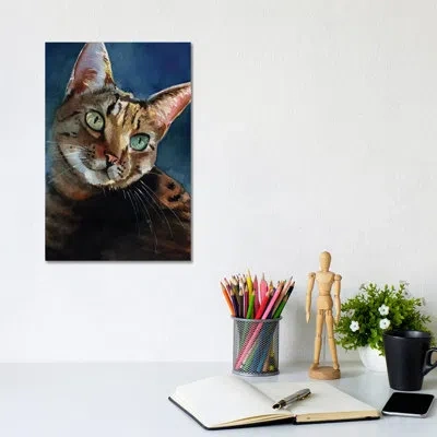Icanvas Inky By Rachel Parker - Painting Print In Wrapped Canvas,no Matte