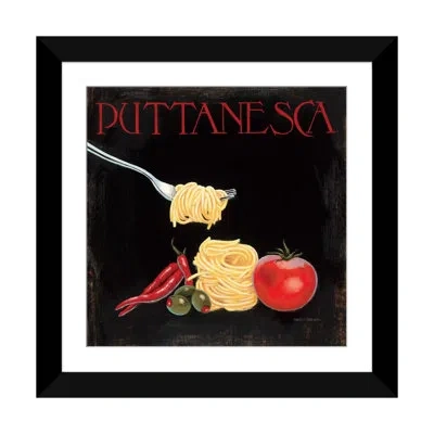 Icanvas 'italian Cuisine' Graphic Art Print On Canvas In Black Framed Paper,white