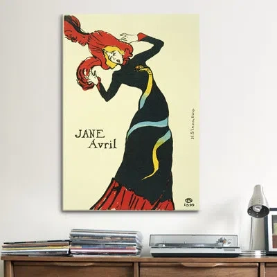 Icanvas 'jane Avril' By Henri De Toulouse-lautrec Vintage Advertisement On Canvas