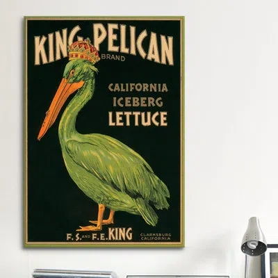Icanvas King Pelican Brand California Lettuce Label Vintage Advertisement On Canvas