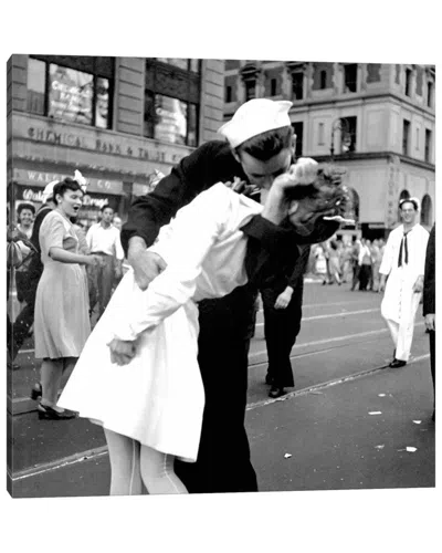 Icanvas Kissing The War Goodbye - V-j Day In Times Square By Victor Jorgensen Wall Art