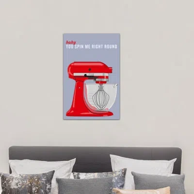 Icanvas Kitchen Baby You Spin Me Right Round Graphic Art On Canvas In No Mat,wrapped Canvas