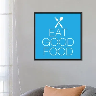 Icanvas Kitchen Eat Good Food Textual Art On Canvas In No Mat,wrapped Canvas