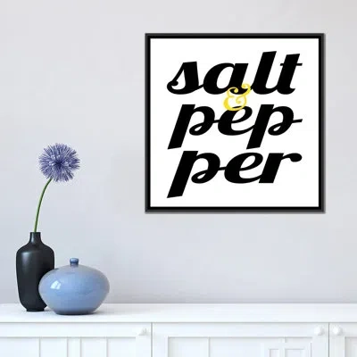 Icanvas Kitchen Salt And Pepper Textual Art On Canvas In No Mat,wrapped Canvas