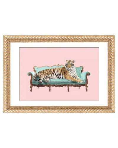 Icanvas Lazy Tiger By Robert Farkas Wall Art In Brown