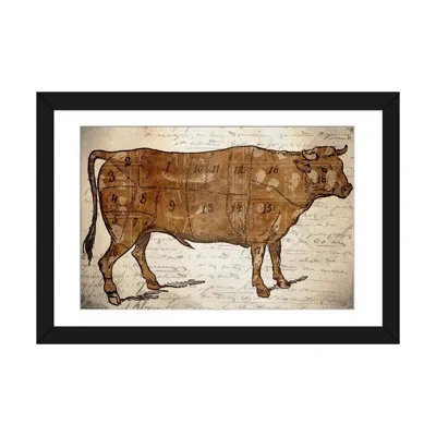 Icanvas Le Boeuf Iii By Ginger Graphic Art On Canvas In Black Framed Paper,white
